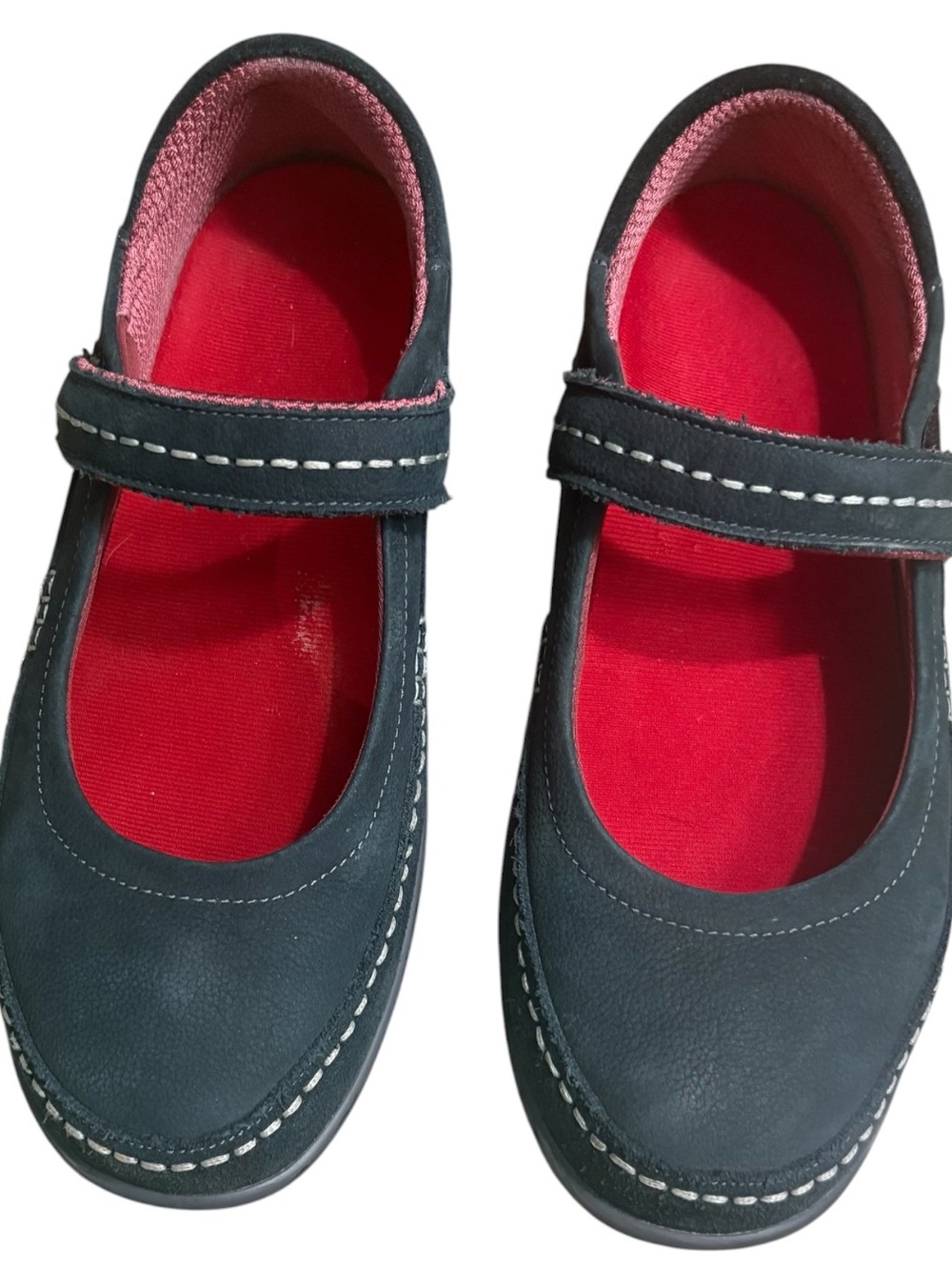 ORTHOFEET Athens Mary Jane Shoes with Red Interior in Dark Blue Size 8.5 - Picture 3 of 8